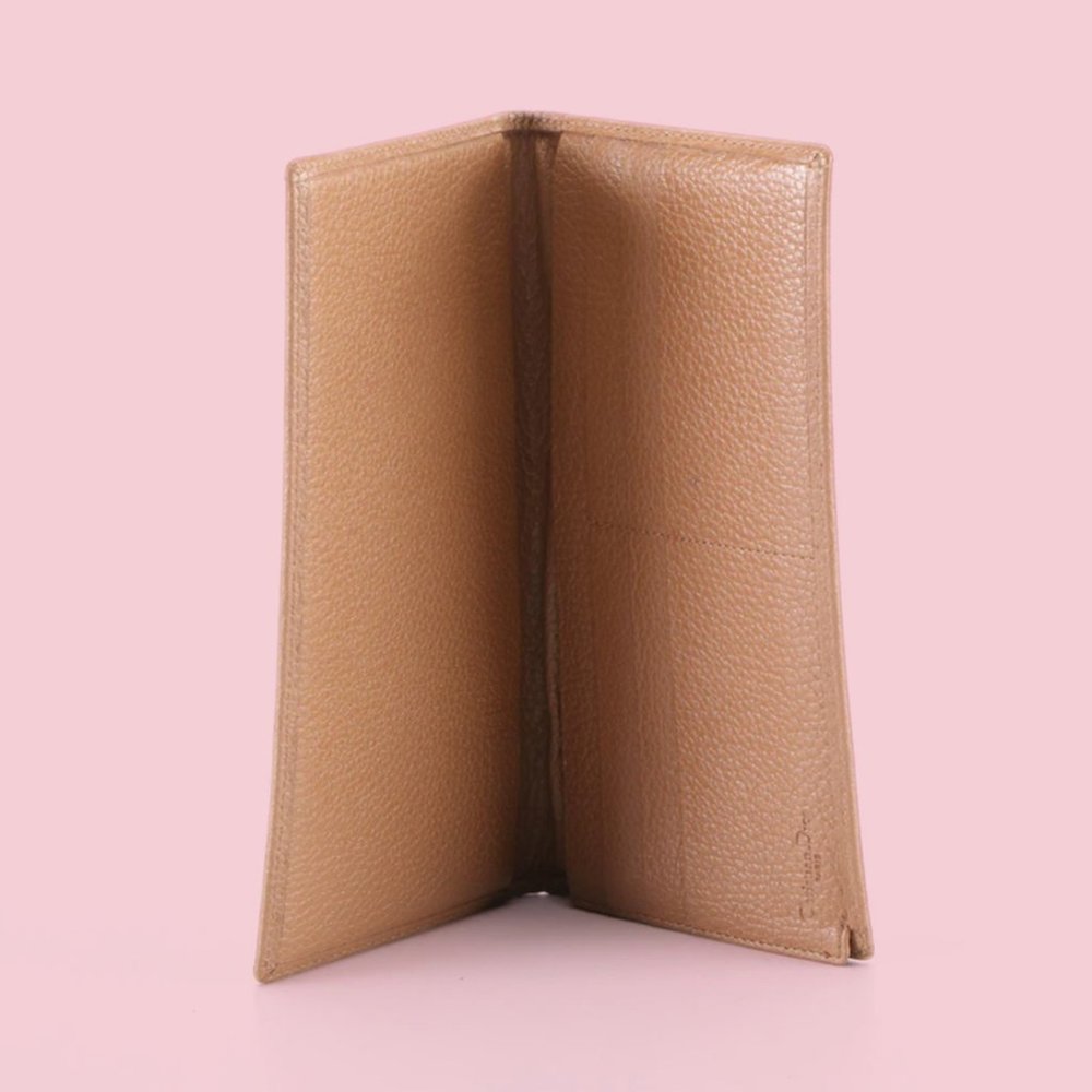 Dior Vintage Rare Honeycomb Monogram Leather Long Wallet - Picture 4 of 6